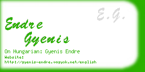 endre gyenis business card